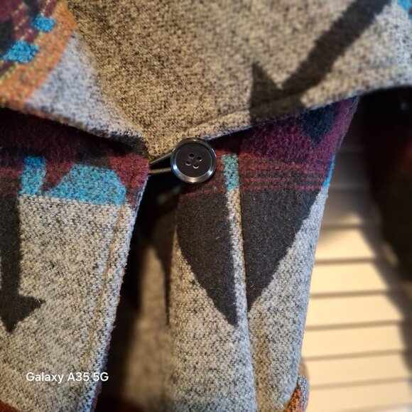 American Rag Womens Aztec Print Belted Jacket Midweight Wool Blend Size M Boho - Picture 3 of 8